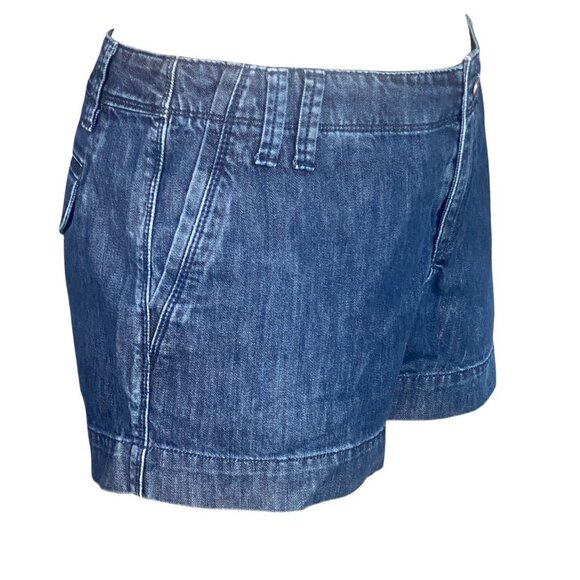 LOFT Denim Shorts Sz 4 Dark Wash Blue #137V - Picture 2 of 8